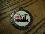 Ms Walk 2002 National Multiple Sclerosis Society Key Chain Fob 1-15/16" Tall. Fixed Price $6.99.
