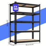 Heavy Duty Metal Garage Shelving Rack 2000LBS 5-TIER Steel Shelf 60"/72" Storage. Fixed Price $46.59.