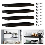 Hjw Pegboard Shelf Black, 4 Pack Wooden Shelves With Metal .... Fixed Price $64.62.