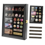 Piaohao Challenge Coin Display Case, Lockable Military Holder L-5 Rows. Fixed Price $65.29.