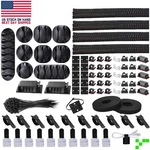 173 Pcs. Cable Management Kit Wire/cord Organizer Zip Ties Holder Clips Adhesive. Fixed Price $11.95.