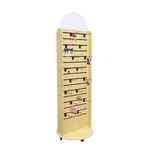 Double Sided Slatwall Display 20.5X20.5X68" Wood Floor Standing Rack 32 Hooks. Fixed Price $219.74.