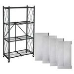 Origami 4 Tier Heavy Duty Storage Rack W/ Set Of Magnetic Wire Shelf Liners. Fixed Price $213.99.