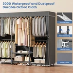 Heavy Duty Garment Rack Wire Shelving Clothing Closet Organizer Wardrobe W/cover. Fixed Price $93.98.