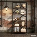 Bookshelf, Industrial Etagere Bookcase 6 Display Rack - Steel Black. Fixed Price $174.95.