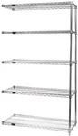 Quantum Storage Systems AD63-1248C-5 Wire Shelf Add-on Kit Chrome 63IN. Fixed Price $519.02.
