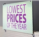 Aisle Marker Sign Holders-metal For PEGBOARDS-10 Pieces. Fixed Price $108.85.