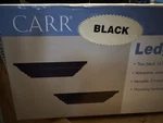 New Carr Black 12" Wall Ledge Set - Piece Floating Crown Molding Shelves Nib. Fixed Price $17.00.