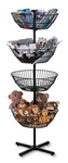 4 Basket Display Wire Floor Tier Spinner Rack Dump Bin Retail Merchandising 63". Fixed Price $135.95.