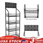 4TIER Retail Display Rack With Wheel Wire Snack Candy Stand Kitchen. Fixed Price $78.67.