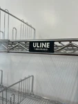 Uline Chrome Wire Shelving Unit 4-TIER Rolling Storage Rack W/ Dividers. Fixed Price $259.99.