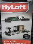(new) Hyloft 0652 45-INCH By 15-INCH Steel Wall Shelf For Garage Storage, 2-PACK. Fixed Price $39.99.