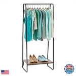 Iris Usa Clothes Rack For Hanging Bottom Wood Shelf Freestanding. Fixed Price $103.98.