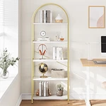 Five-tier Arched Display Rack 71 Industrial-style Freestanding Bookshelf Meta. Fixed Price $150.99.