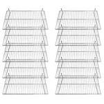 Gridwall Flat Display Shelf 24'' X 12'' Chrome 10 Pcs. Fixed Price $181.50.