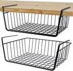 2 Pack Under Shelf Wire Storage Basket Hanging Bin Slides For Kitchen Pantry. Fixed Price $27.72.