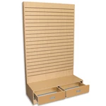 Maple 48"W X 20"D 80"H Slatwall Unit - Shape Display Tower Floor Stand. Fixed Price $899.99.
