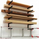 Lumber Storage Rack Wall Mounted, 6-LEVEL Holds Up 1200 Lbs Heavy Duty Wood O.... Fixed Price $86.39.