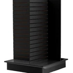 Sided Floor Standing 54"H Black Slatwall Display Unit. Fixed Price $99.00.