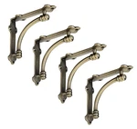 Nach 4-PACK Gold Cast Iron Half Round Decorative Shelf Brackets 5.5X1.2X5-IN. Fixed Price $78.00.