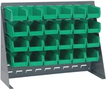 Quantum Storage Systems QBR-2721-210-24GN Bench Rack 27IN W/24 Green Bins. Fixed Price $201.72.