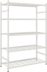 Storage Shelves, 5-TIER Metal Shelving Unit With Adjustable Feet, Shelf Organize. Fixed Price $93.99.