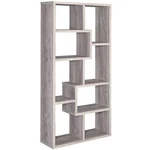 Coaster 10-SHELF Contemporary Tall Spacious Wood Bookcase In Gray. Fixed Price $197.98.