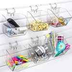6 Set Slatwall Bins Plastic With Metal Hooks Accessories Hangin.... Fixed Price $36.05.