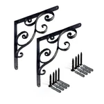 Nach Decorative Shelf Brackets, 2 Pack Of 10 X 0.9 Inch, Black Cast Iron.... Fixed Price $52.05.
