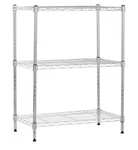 Amazonbasics 3-SHELF Shelving Unit Chrome. Fixed Price $23.00.