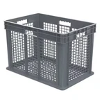 Akro-mils 37616GREY Vented & Stackable Straight Wall Storage Container, 26.6. Fixed Price $32.65.