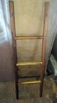Rustic Wood Freestanding Bathroom Towel Ladder Rack Brown Leaning Style. Fixed Price $30.00.