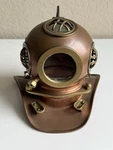 Mini Divers Diving Helmet 1970S Copper & Brass Rolex Submariner Display. Fixed Price $129.95.