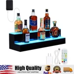 2-TIER Lighted Liquor Shelf 40" Acrylic Wine Rack Bottle Display Shelves. Fixed Price $56.99.