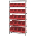 Quantum Storage Single Side Wire Chrome Shelving Unit With 20 Ultra Bins,. Fixed Price $974.99.