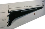 Kason #5611-L- 20"-US26 Shelf Bracket,, Steel, Bright Chrome Finish, Wedge Fit. Fixed Price $15.95.
