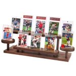 Zlcjyyun Wooden Trading Card Display Stand, 3-TIER Holder For Brown. Fixed Price $27.70.