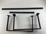 Black Slatwall Store Display Shelving Parts 4 Pcs Euc. Fixed Price $54.99.
