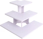 3 Tier Corner Retail Display Stand Portable Product Shelves, White Store. Fixed Price $50.99.