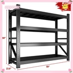 Garage Shelving Heavy Duty 6000LBS 4-TIER Storage Shelves Metal Organizer Rack. Fixed Price $131.75.