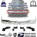 New Front Bumper Chrome Steel & Brackets For 2003-2006 Chevrolet Silverado. Fixed Price $335.67.