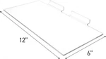 25 Slatwall Shelves Shelf Shoe 12" X 6" Flat Styrene Clear Acrylic Grid. Fixed Price $116.97.