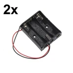 2X 3-AA Slots Battery Spring Clip Holder Case Plastic Storage Box Flat Wire 4.5V. Fixed Price $5.44.